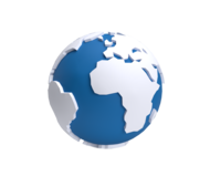 Il pianeta terra stilizzato con i colori di Bene Assicurazioni, simbolo della polizza catastrofale